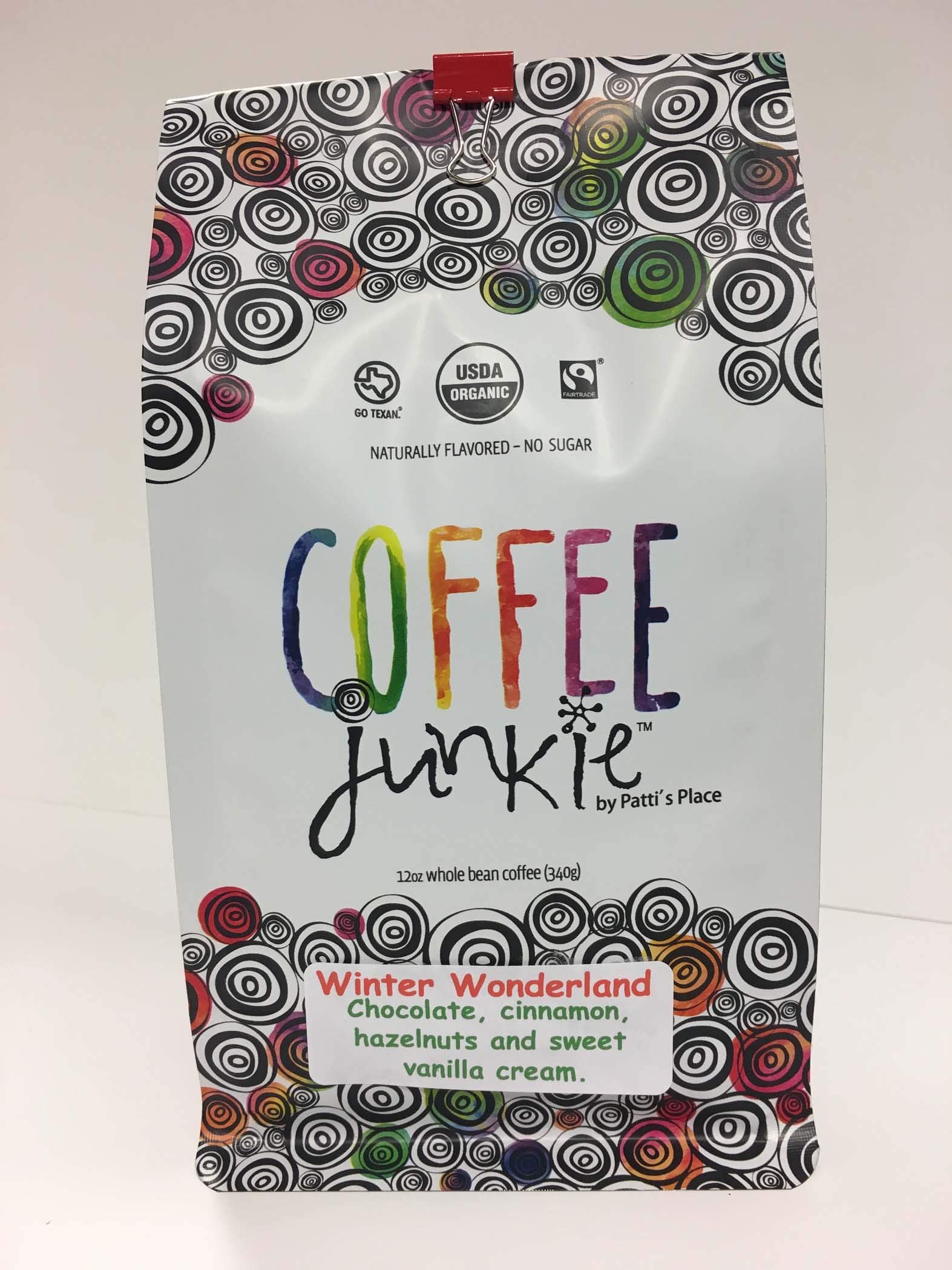 Coffee Junkie Winter Wonderland Naturally Flavored Coffee Beans - 12 oz (Caffeinated, 12 ounce)