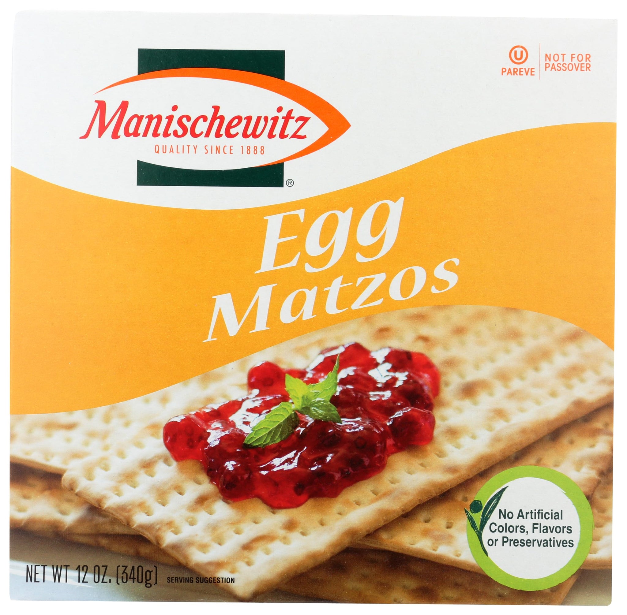 Manischewitz Matzo Cracker, Egg, 12 Ounce