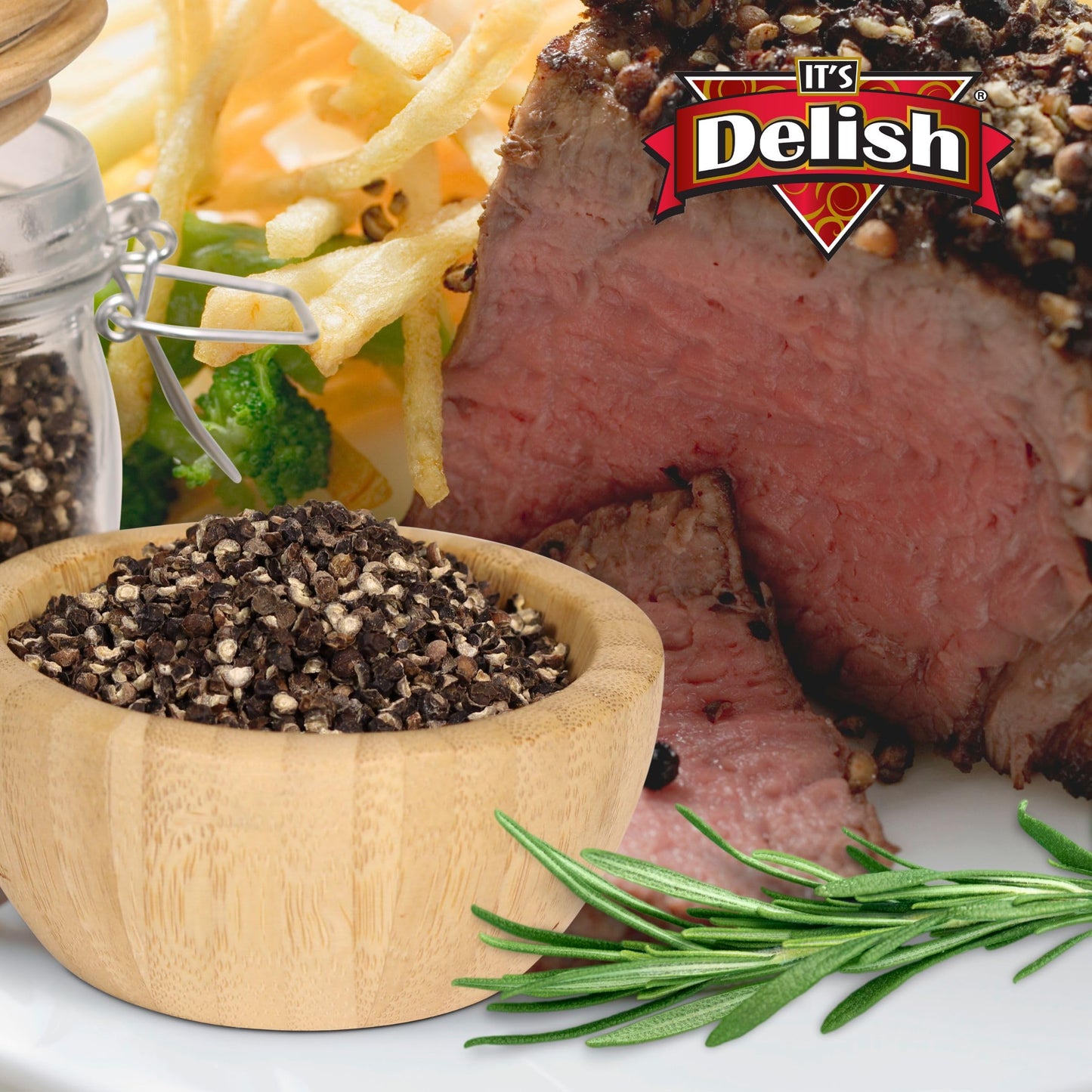 Black Pepper by Its Delish (Cracked, 7 oz Medium Jar)