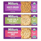 Milton's Organic Crackers Variety Bundle (Multi-Grain, Olive Oil & Sea Salt, Himalayan Salt) - Certified Organic, Non-GMO Project Verified, Kosher