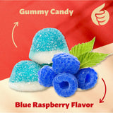 Blue Raspberry Puffs Gummy Candy | 2-Pound Bag | Baby Shower Treats