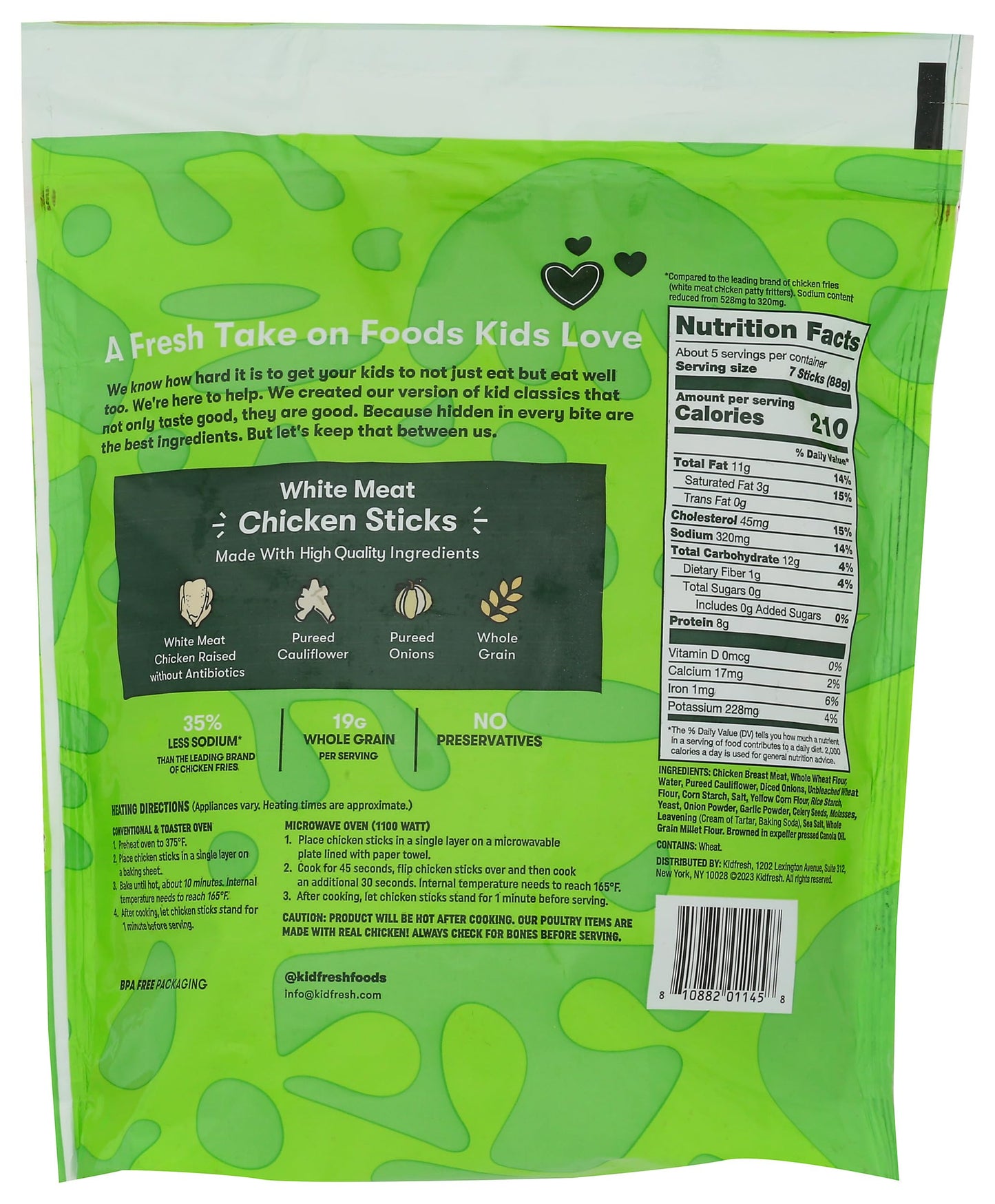 Kidfresh Fun-omenal Chicken Sticks, 16.4 OZ