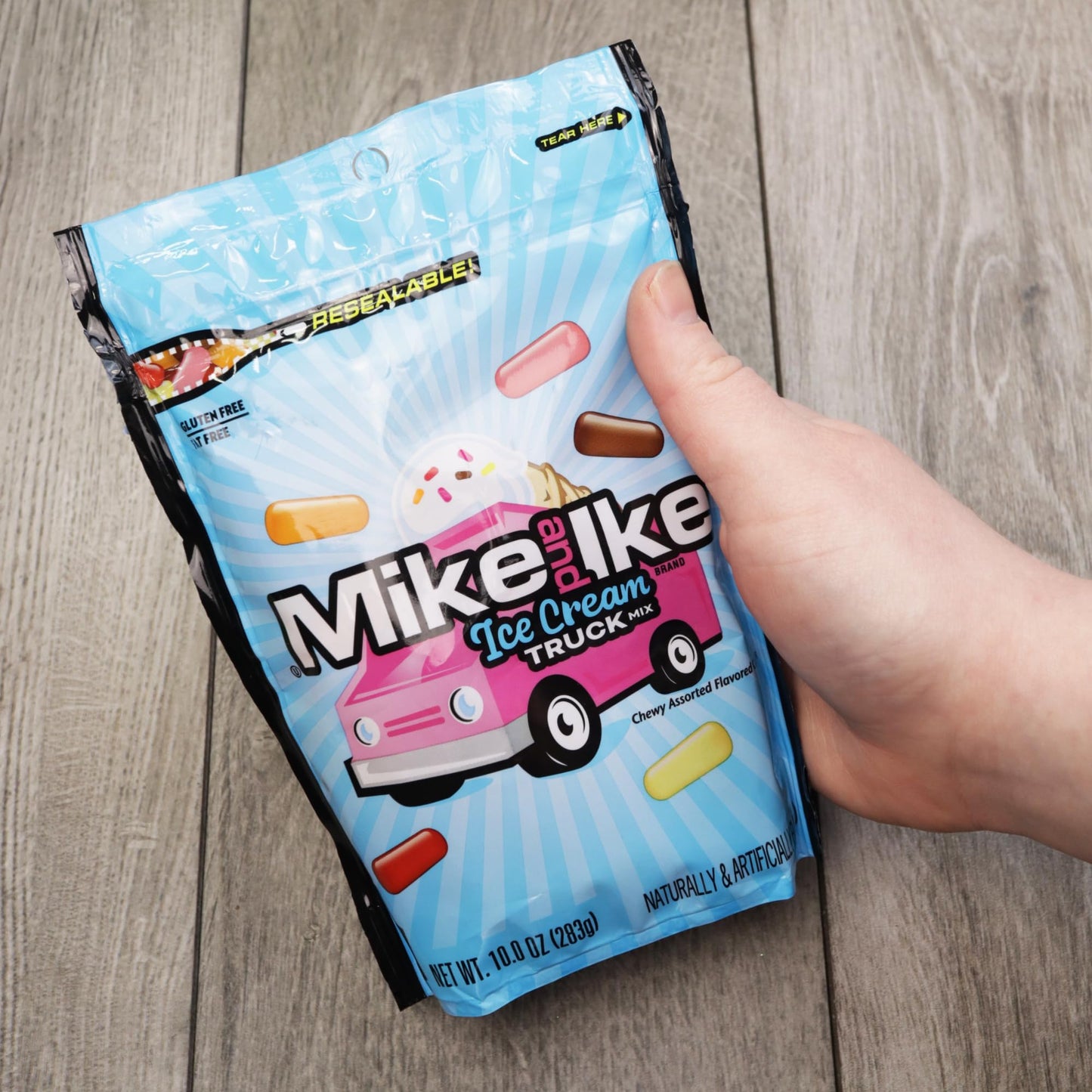 Mike and Ike Ice Cream Truck Mix, Assorted Chewy Candies, Resealable Bag, 10 Ounces