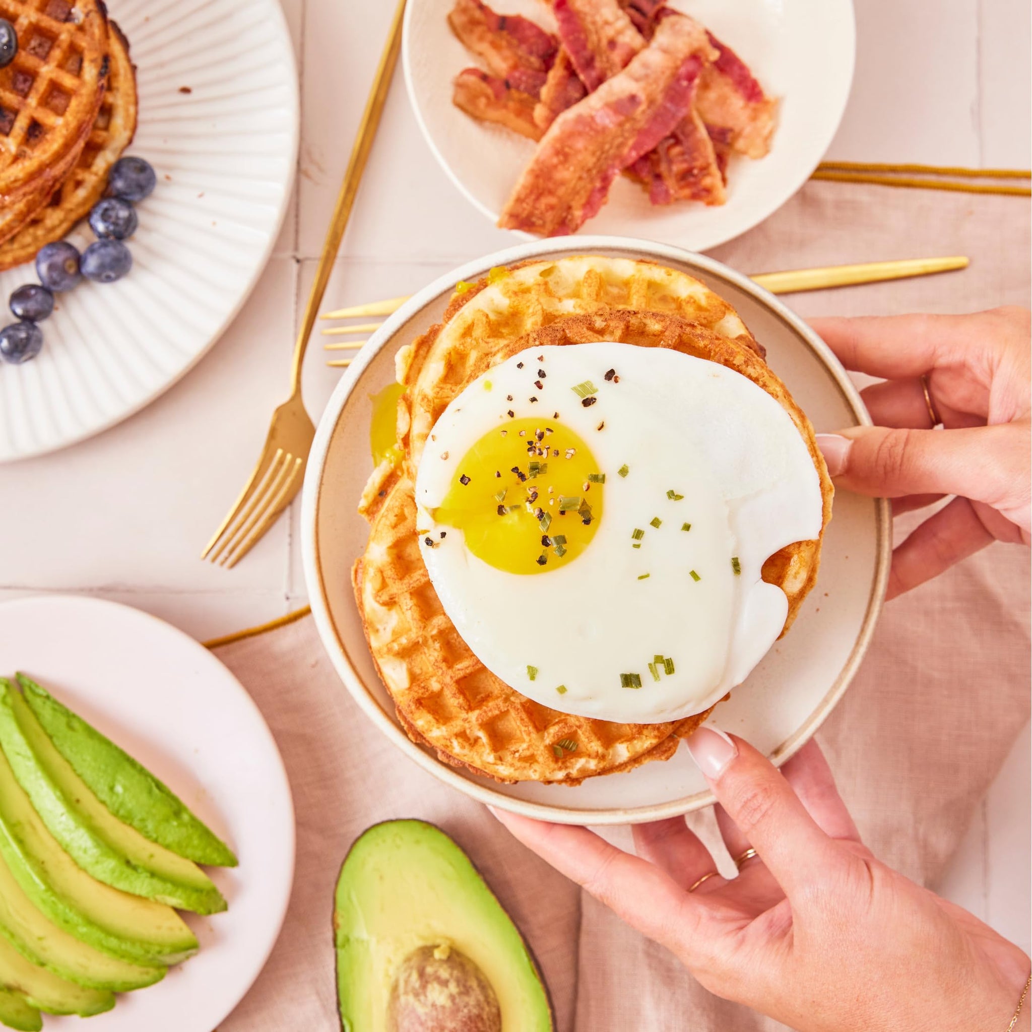 Brazi Bites Gluten-Free Cheesy Waffles | Six Count Cartons (8-pck)