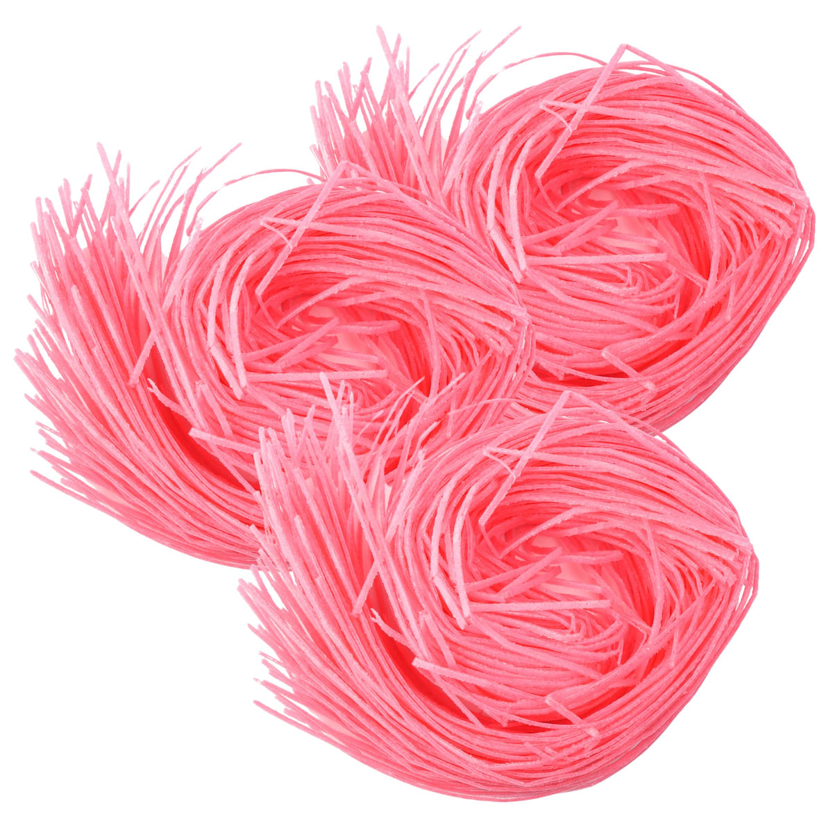 Sweetzo Pink Edible Easter Grass, Strawberry Flavored Cake and Cupcake Toppers, Basket Stuffers, Pack of 3