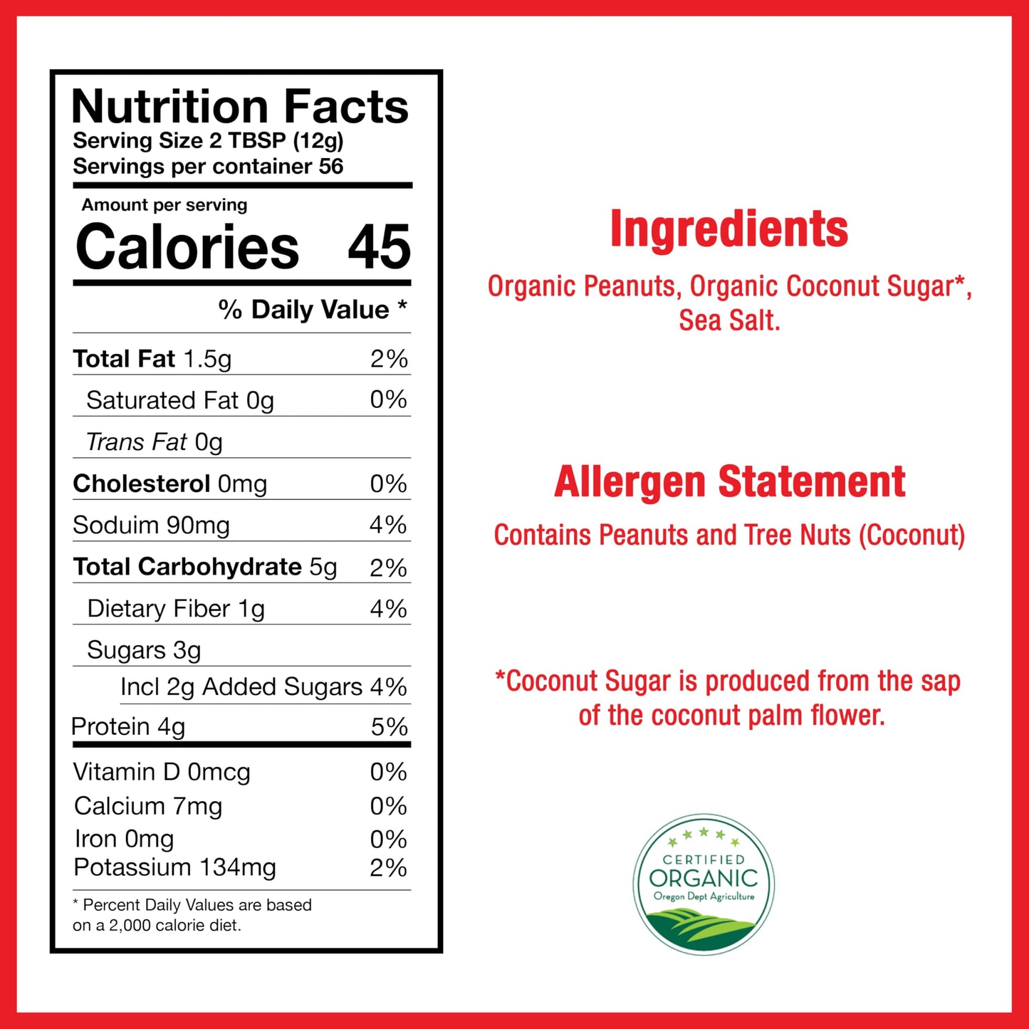 Betty Lou's 100% Organic Powdered Peanut Butter, Gluten Free, Vegan, Low Calorie, All Natural, High Protein, Deliciously Healthy, Just Add Water (1.5