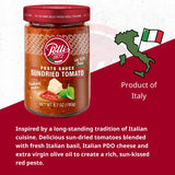 Polli Pesto Sauce Sundried Tomato | With DOP Cheese | Pasta Risotto and Bruschetta Sauce | Made In Italy - 2 Pack (6.7 oz Each)