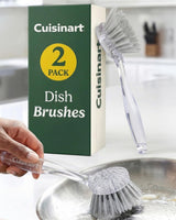 Cuisinart Dish Brush with Handle 2 Pack - Kitchen Scrub Brush for Dishes, Pots & Pans, Non-Scratch Dish Scrubber, Firm Bristles for Sink & Cookware