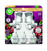 Air Wick Plug-in Scented Oil Kit, Wild Berries,Infused With Natural Essential Oils, 2 Plug-ins + 5 Refills