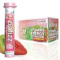 Zipfizz Daily Energy Drink Powder, Strawberry Kiwi, 20 Pack | 3-in-1 Sustained Energy, Rapid Hydration, and Essential Vitamins | Sugar-Free |