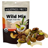 Wilderness Poets, Song of Delight Wild Mix - Organic Raw Trail Mix - Pecans, Cashews, Mulberries, Pistachios, Coconut Ribbons - 8 Ounce