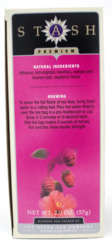 Stash Wild Raspberry Herbal Tea (Box of 30)