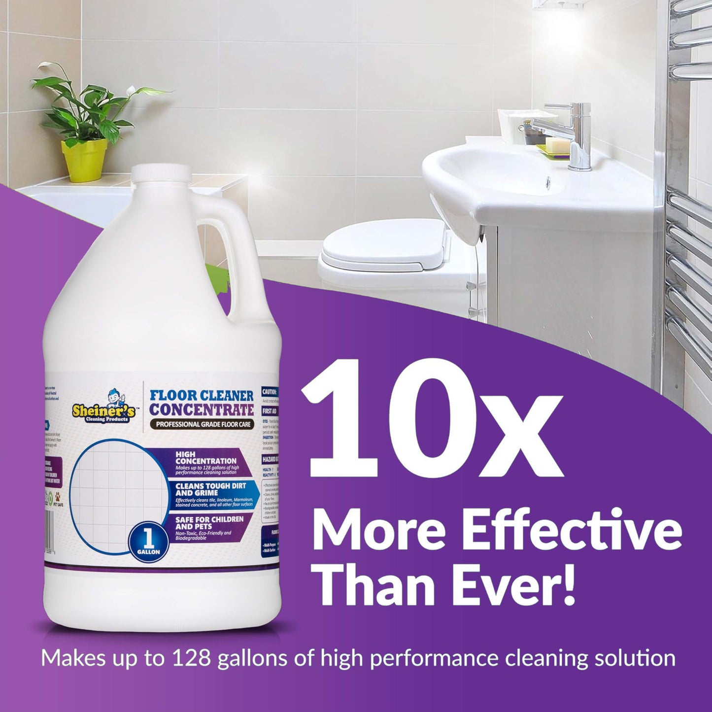 Sheiner's Multipurpose Cleaner Concentrate, No-Rinse Floor Cleaner for Mopping & Floor Degreaser for Home, Safe for Kids & Pets, Non-Toxic Lavender
