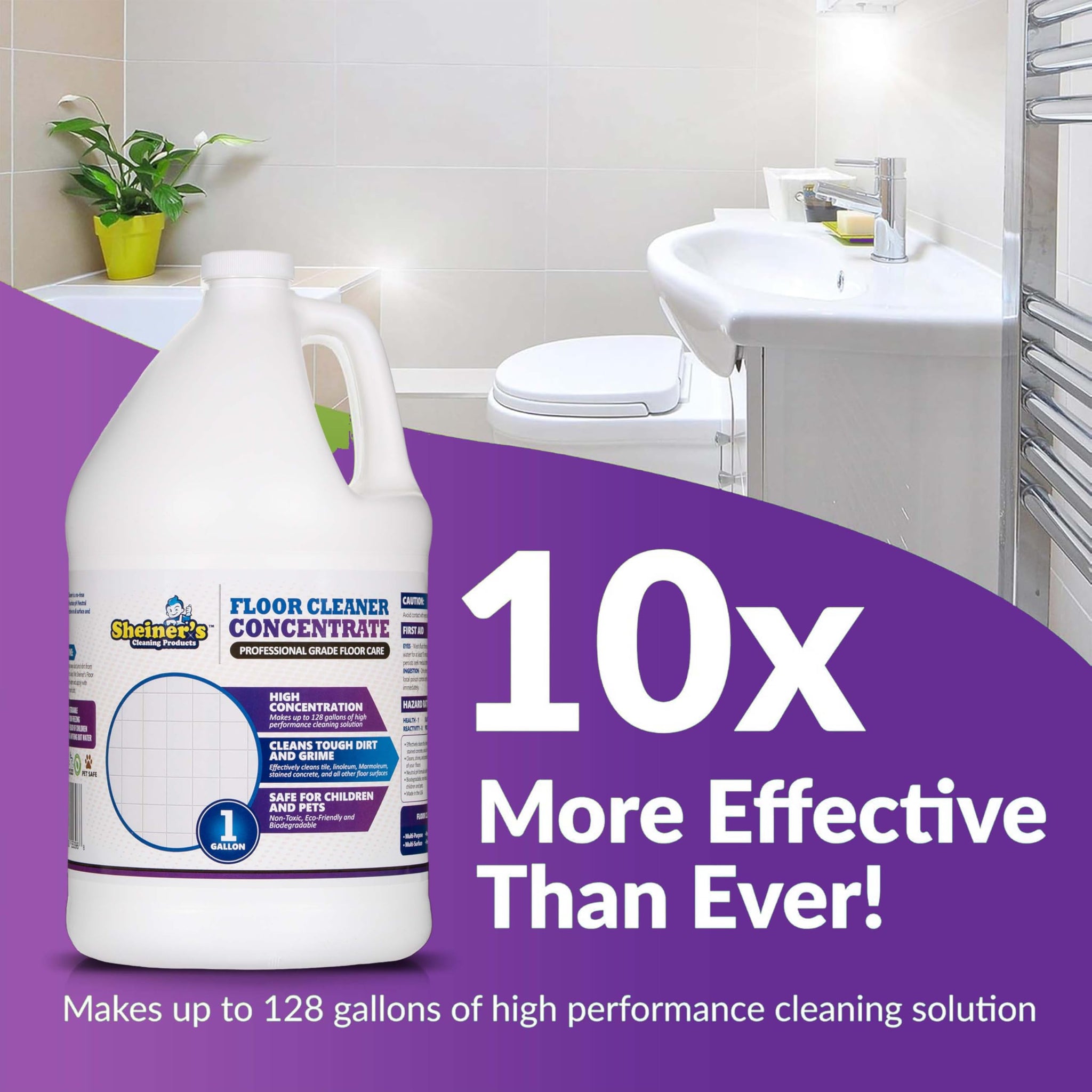 Sheiner's Multipurpose Cleaner Concentrate, No-Rinse Floor Cleaner for Mopping & Floor Degreaser for Home, Safe for Kids & Pets, Non-Toxic Lavender