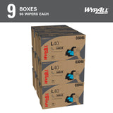 WypAll PowerClean L40 Cloths Extra Absorbent Wipes (03046), Pop-Up Box, Bulk Paper Wipers, White (9 Packs of 90 Sheets, 810 Sheet Total)