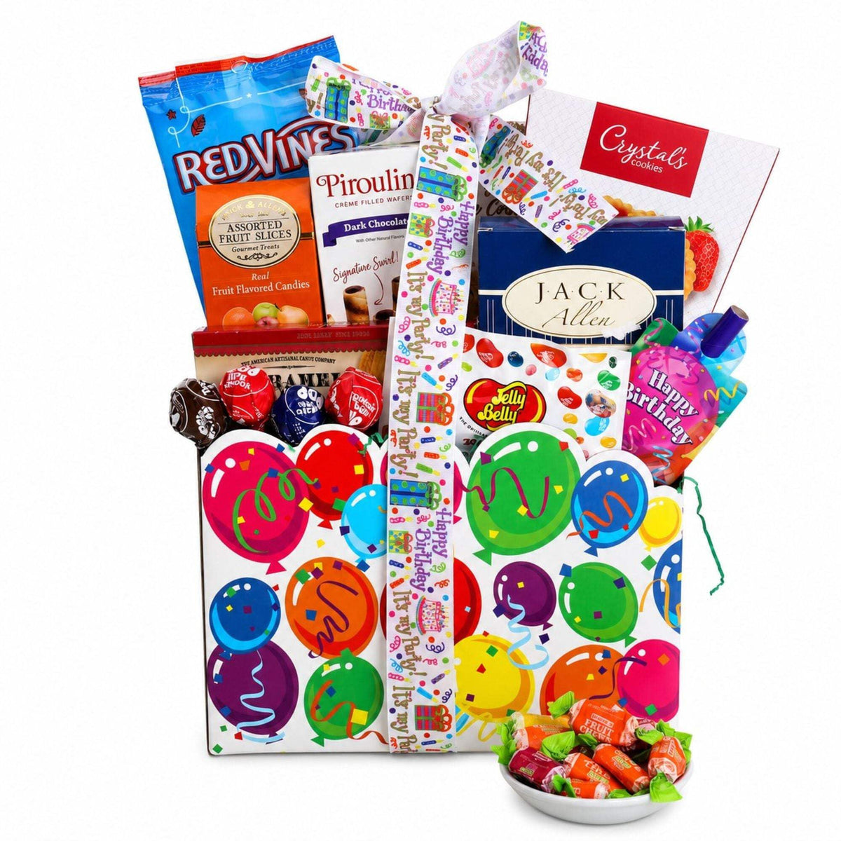 Alder Creek Gift Baskets Let’s Celebrate! Birthday Gift Tote with Candy, Cookies, Popcorn, and More |For Her| For Him| Happy Birthday