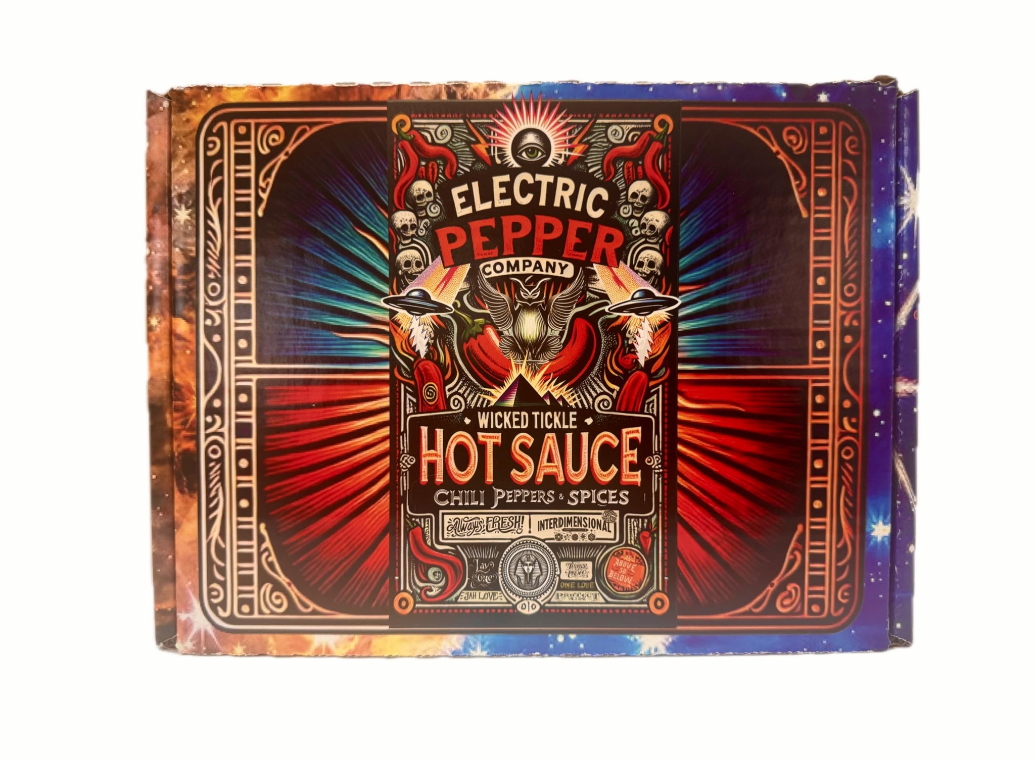 Wicked Tickle Ghost Pepper & Habanero Hot Sauce Gift Set, 4 Pack Extreme Heat, 5 oz Bottles