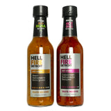 Hell Fire Detroit Beer & Cabernet Combo (Extra hot) Hot Sauce, Crafted with Fresh, Fire-Roasted Chile Peppers, All-Natural, Vegan, Gluten-Free, Low