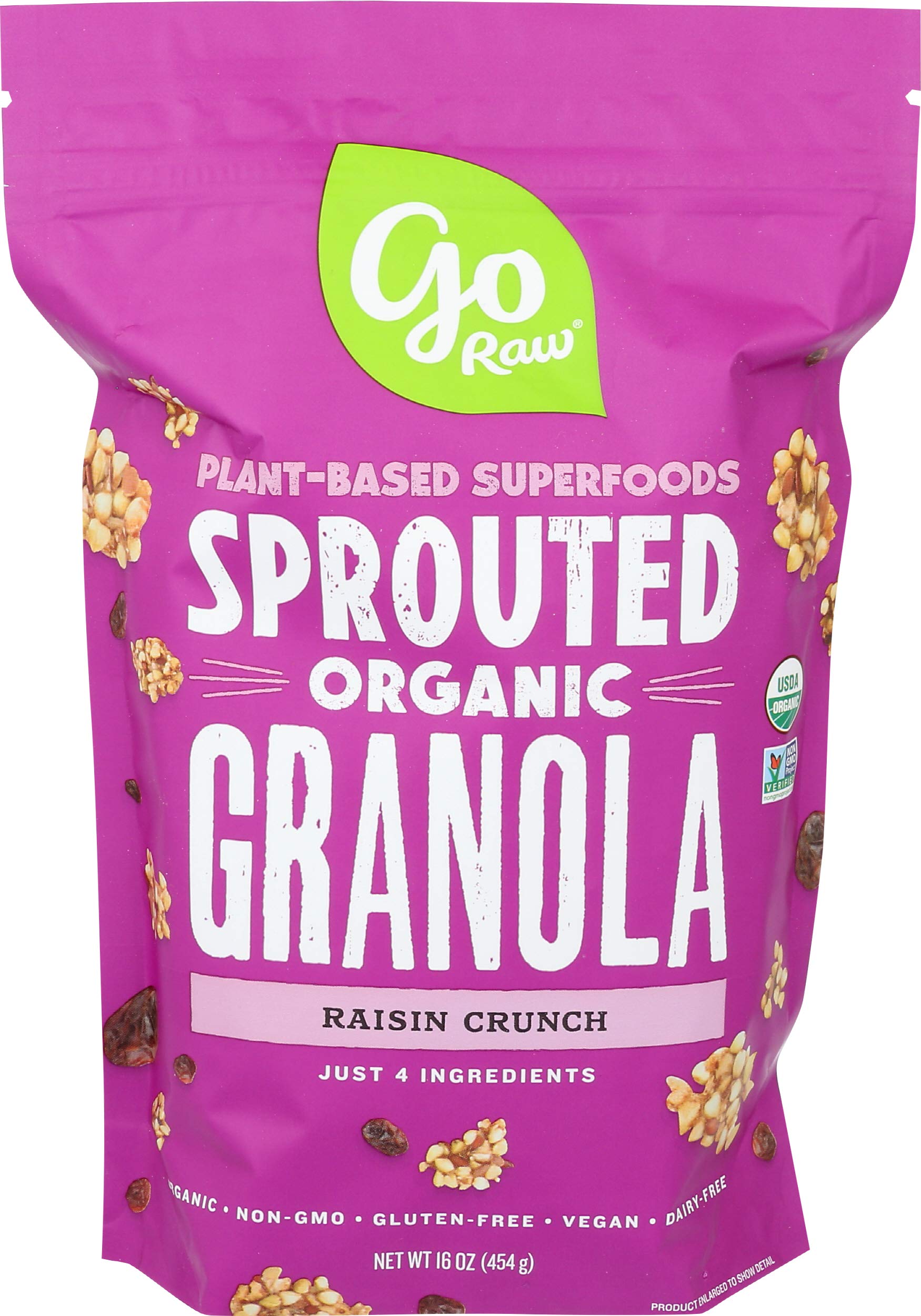 GO RAW GRANOLA RAISIN SPROUTED 16OZ