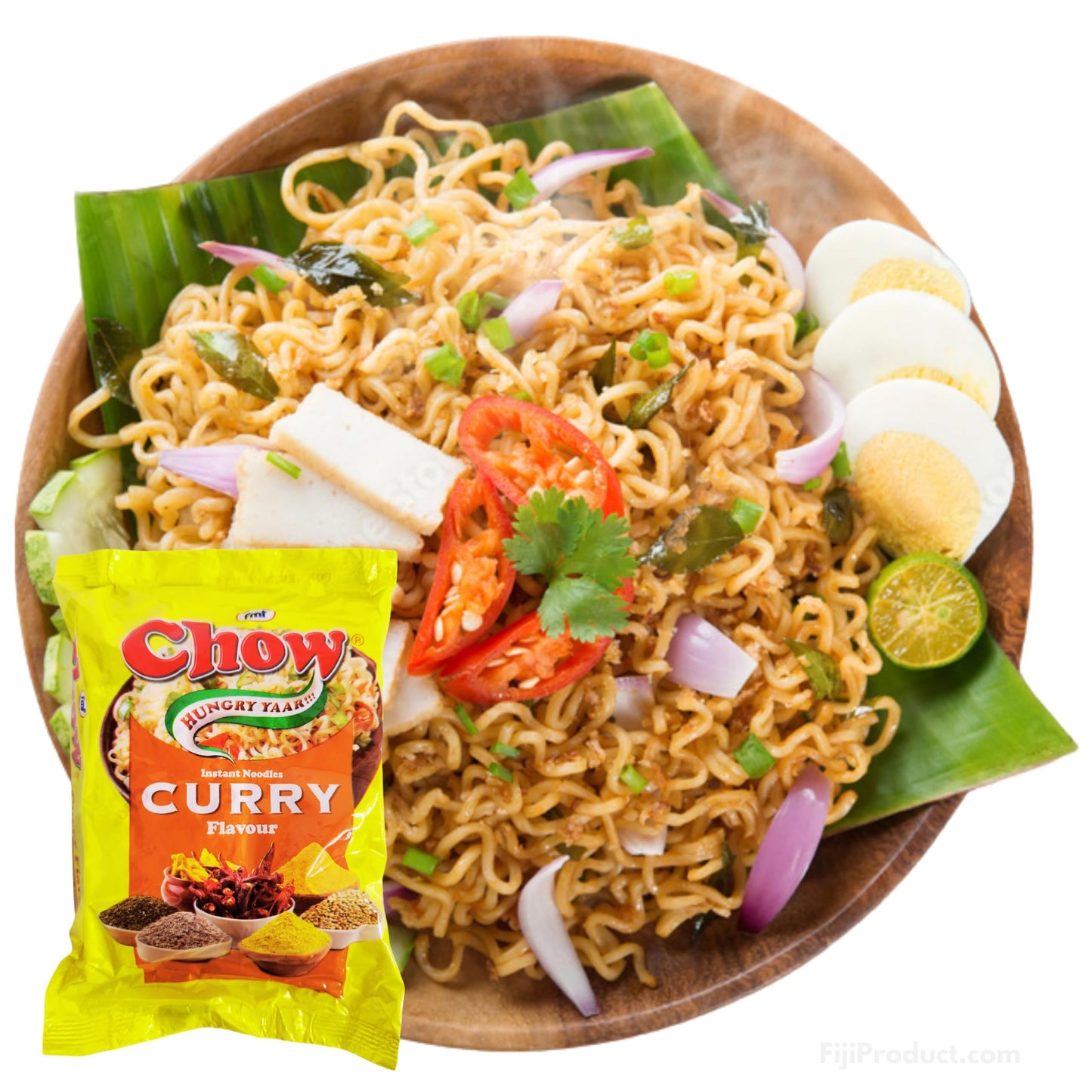 Instant 2 Minutes Chow Noodles - Mild CURRY Flavor with Seasonings (Pack of 5 x 85g) So Delicious Meal ... HALAL