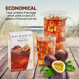 China Mist Iced Tea - Passion Fruit Black Tea Infusion - Refreshing and Delicious - Each Tea Bag Yields 1/2 Gallon - 4 bags