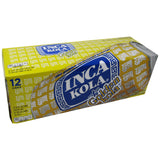 Inca Kola Golden Carbonated Beverage Soda - la kola dorada - 12 oz cans - 12pk