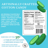 CHOCOLATE STORYBOOK Gourmet Flavored Cotton Candy - Unique Idea for Holidays, Birthdays, Gag Gifts, Party Favors (Pickle, 1.75 oz, 2-Pack)