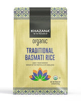 Authentic Organic Basmati Rice by Khazana in 10 lb Bag - Aromatic and Flavorful Indian Grain - Non-GMO, Gluten Free, Kosher, Cholesterol Free