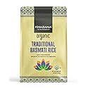 Authentic Organic Basmati Rice by Khazana in 10 lb Bag - Aromatic and Flavorful Indian Grain - Non-GMO, Gluten Free, Kosher, Cholesterol Free
