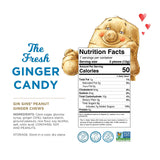 GIN GINS Peanut Ginger Chew Candy by The Ginger People - Individually Wrapped Healthy Candy - 3 oz Bag - Pack of 24