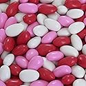 Red Pink & White Jordan Almonds Mix by It's Delish, 3 LBS Bulk Bag | Valentines and Mothers Day Girl Theme Bulk Party Favors Almond Nut Coated in