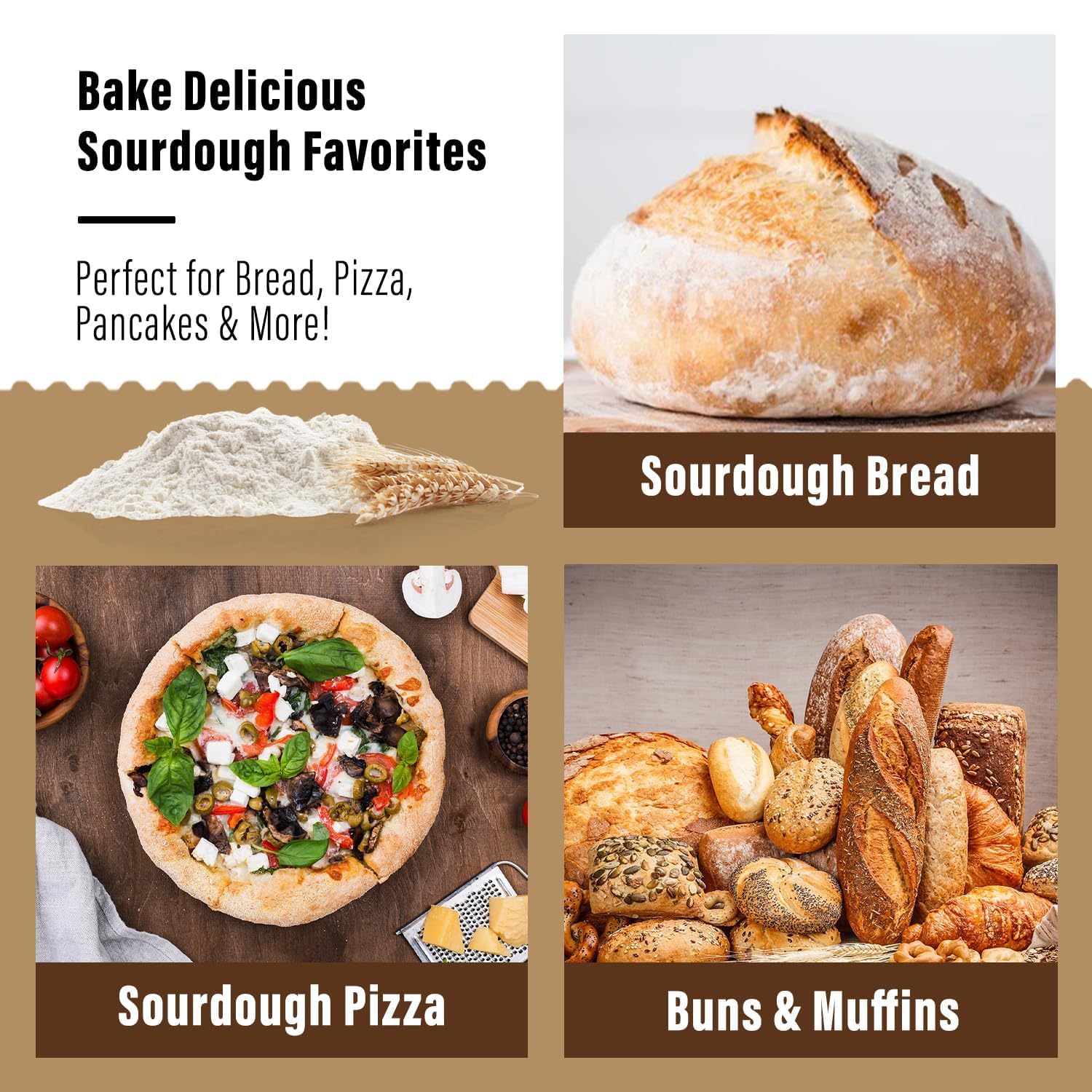MY RUSTIC ROOTS All Natural & Organic San Francisco Sourdough Starter Culture - Beginner Friendly Sourdough Bread Starter - Perfect for Baking