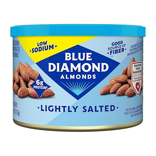 Blue Diamond Almonds, Lightly Salted, Low Sodium, 6 Ounce