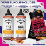 Kinder’s Honey Hot BBQ Premium Barbecue Sauce 2 Pk (31 oz) Great to Dip Toss Glaze & More + Barbecue Masters & Bottle Opener (4 Items)!