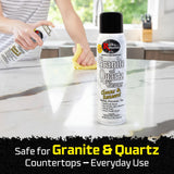Rock Doctor Granite & Quartz Cleaner Spray 18 oz. Can, Cleans Tile, Marble, Kitchen Countertop, and Natural Stone Surfaces, Streak-Free Shine (6Pack)