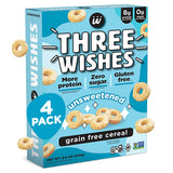 Three Wishes Grain-Free & Protein Cereal - Healthy, Sugar-Free & Gluten-Free Breakfast Cereal - Low Carb, Plant-Based, Vegan & Non-GMO - Unsweetened