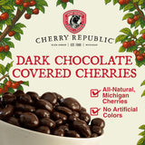 Cherry Republic Dark Chocolate Covered Cherries, 7 oz - Premium Michigan Montmorency Dried Cherries Coated in Rich 60% Dark Chocolate, Balanced Tart
