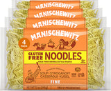 Manishewitz Gluten Free Fine Noodles 12oz (4 Pack) All Natural, Yolk Free, Low Sodium, Kosher for Passover and Year Round