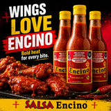 Salsa Encino Chile de Árbol Hot Sauce, Authentic Mexican Hot Sauce from Yahualica Jalisco, Stone-Ground & Naturally Fermented, Bold Heat for Wings