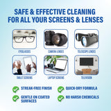 [150 Wipes] Lens & Electronic Screen Cleaning Wipes | Gentle, Lint-Free, Pre-Moistened Wipes for Eyeglasses, Camera Lenses, Phones, Laptops