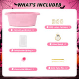 MELLBAY Halloween Boo Gift Basket, Pink Boo Trick or Treat Buckets