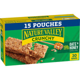 Nature Valley Crunchy Granola Bars, Oats 'n Honey, 30 Ct, 22.35 oz (15 Pouches)