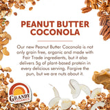 Grandy Organics Peanut Butter Coconola - Certified Organic Grain Free Granola - 10g Protein - Gluten Free, Non GMO, Vegan & Paleo Friendly - Peanuts