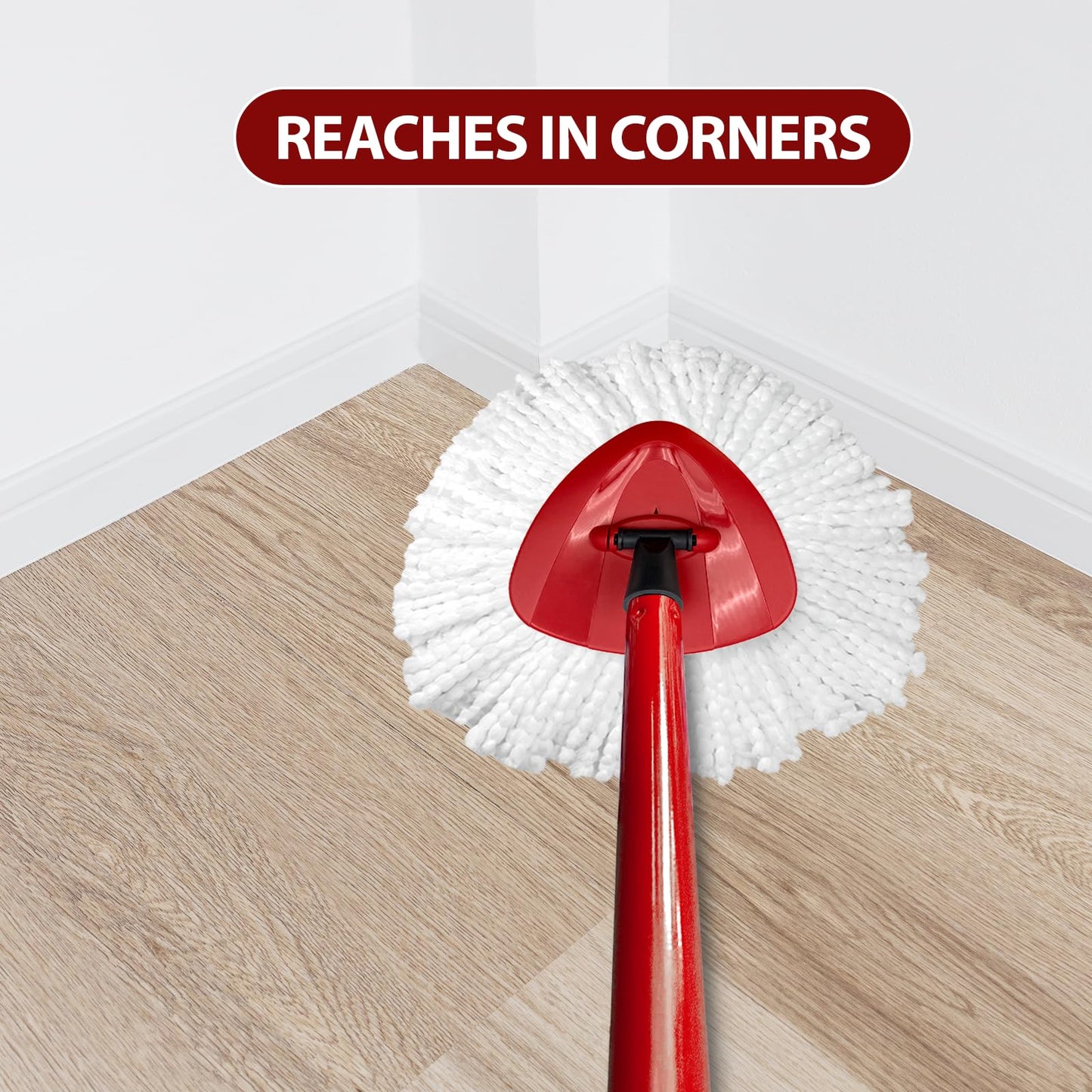 Spin Mop Replacement Head for O-Ceda EasyWring 1-Tank System, Microfiber Mop Refills for Home Cleaning, 6 Cedar Mop Replace Heads with 1 Replacement