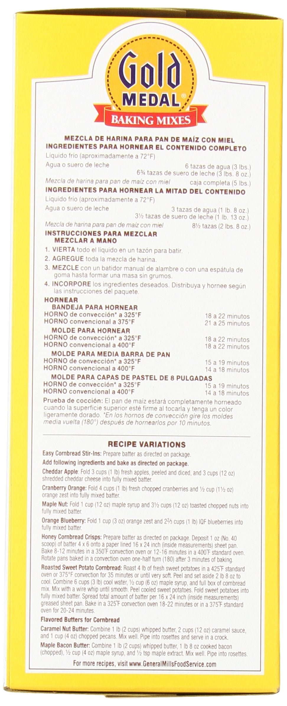 GeneralMills LR/D GOLD MEDAL HONEY CORNBREAD MIX 6 CASE 5 POUND, 5-pounds