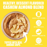 Fit Butters Banana Maple French Toast Cashew Almond Butter Vegan Spread - Added Protein and Coconut Oil, Low Carb, Low Sugar, Gluten Free, Complete