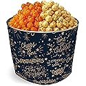 Renée’s Congratulations Popcorn Gift Tin - 2 Gallon - Cheesy Caramel Collision™ & White Cheddar Caramel Collision™ Half & Half Popcorn Tin