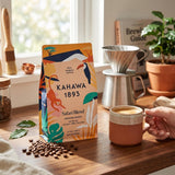 Kahawa 1893 Whole Bean Coffee Medium Roast Safari Blend 12 Oz - As Seen on Shark Tank, High Antioxidants, Naturally Sweet, Organically Grown
