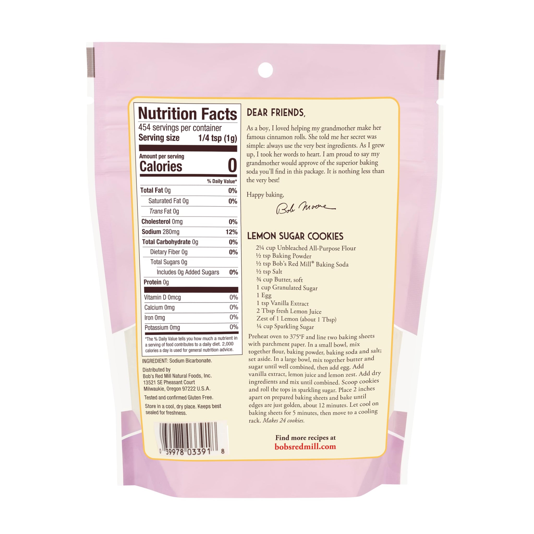Bob's Red Mill Baking Soda, 16oz (Pack of 1) - Non GMO, Gluten Free, Vegan, Paleo Friendly, Kosher