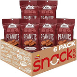 Nut Harvest Flavored Peanuts, Sweet & Tangy BBQ, 5.5 oz Bags, (6 Pack), 7g Protein Per Serving